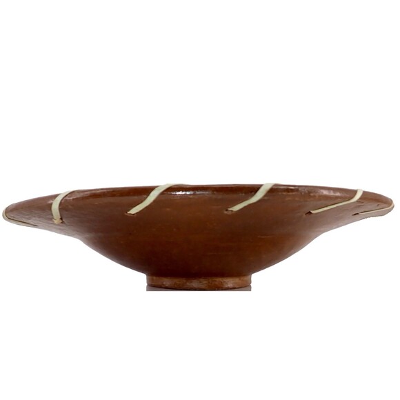 Native American Pottery Terracotta Clay Plate Phoenix Aztec Bird 11" Dia Vintage - Picture 7 of 10